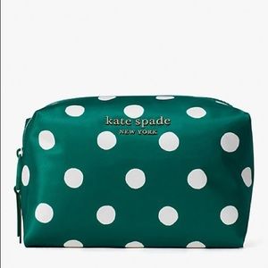 SOLD Kate Spade Large Polka Dot Makeup Bag